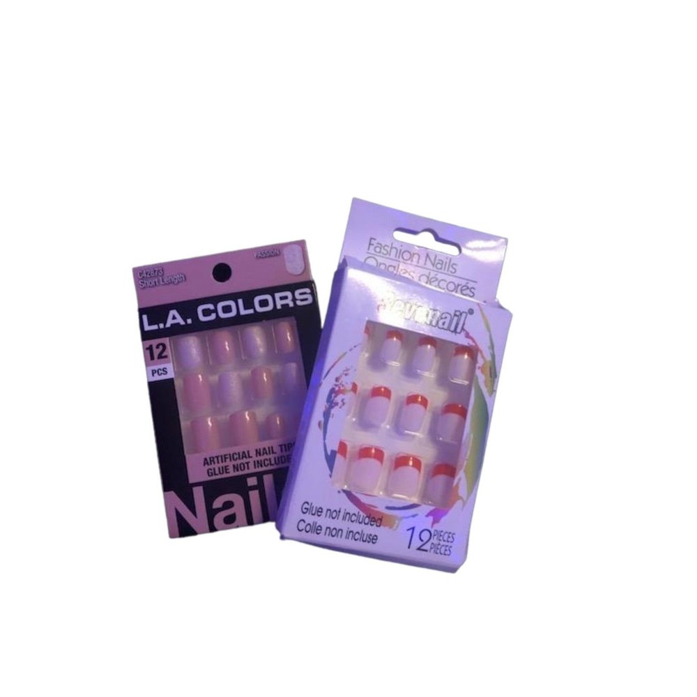 Sassy+Chic Glue-On French-Tip Artificial Fashion Nails various sets